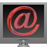 email sign in red on montor