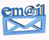 3d email text and envelope