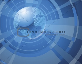 Dynamic 3d world globe background