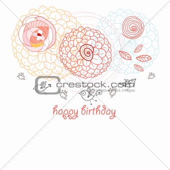 floral greeting card