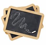 chalk smudge on slate blackboard