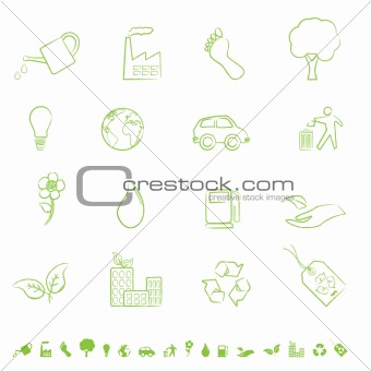 Green Eco Symbols