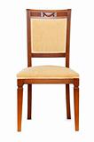 Wooden arm chair isolated on the white