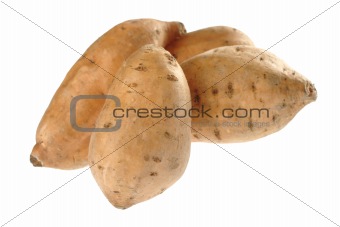 Sweet Potato on White
