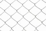 chain link fence isolated on white background