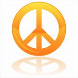 peace symbol isolated on white