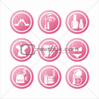 pink beauty and fashion signs
