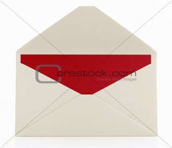 Open envelope with message card