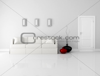 minimalist white interior