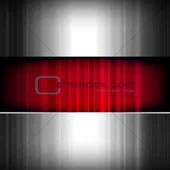 Abstract background, metallic and red, vector.