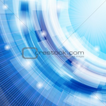 Vector techno abstract blue background