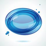Speech blue bubble vector background