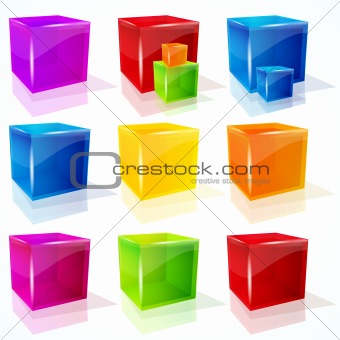 Vector cubes.
