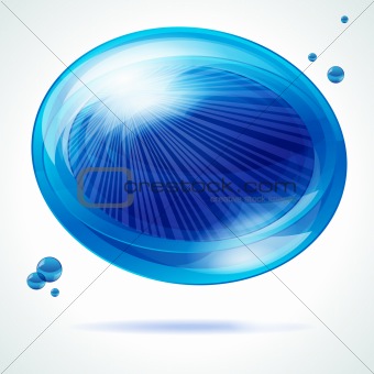Vivid blue bubble.