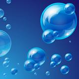 Blue bubbles background, vector image