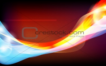 Abstract illustration with blue and red design, vector card.