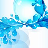 Abstract background with blue drop.