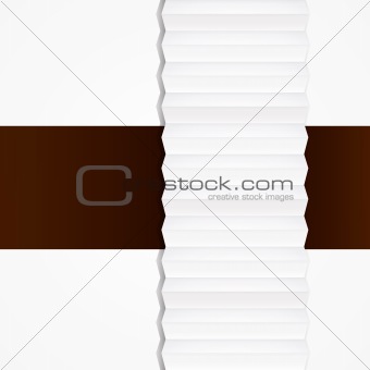 Abstract origami paper tape, vector background.