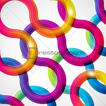 Rainbow Curls. Abstract Illustration in eps10 format. 