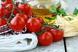 Pasta ingredient olive oil, tomato Italian Still Life