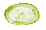 Thin slice of cucumber