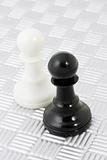 White pawn and black rook