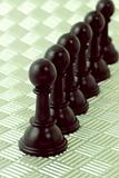 Row of black pawns