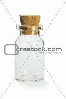 Mini empty glass container 