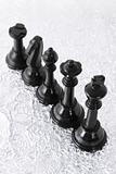 Black chess pieces 