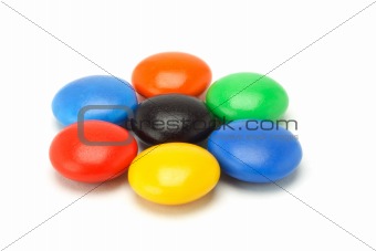 Colorful button candies