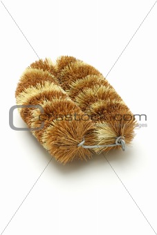 Natural coconut fiber brush