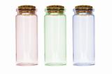 Tall color glass containers