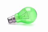 Green tungsten light bulb