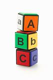 Colorful alphabet blocks