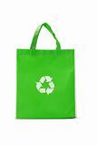 Green reusable shopping bag