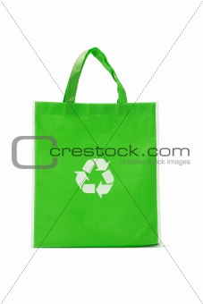 Green reusable shopping bag