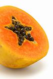 Cut papaya fruit