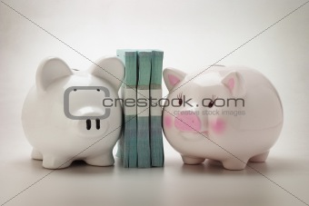 Piggybanks and paper money