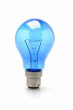 Blue tungsten light bulb