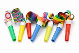 Colorful party blowers