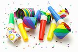 Multicolor party blowers 