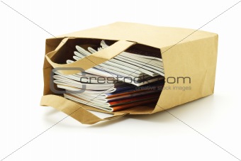Books in paper bag