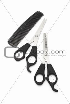 Scissors and comb 
