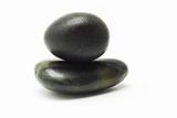 two black pebble stones 