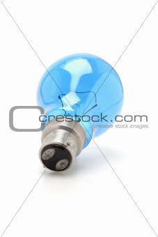 Bright blue tungsten light bulb