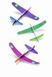 Colorful Styrofoam toy planes