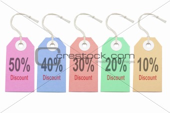 Multicolor paper tags 
