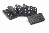Black wooden domino blocks 
