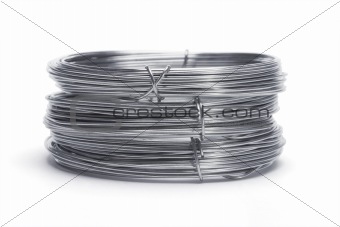 Stack of galvanized wires 