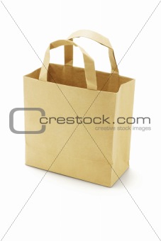 Brown empty paper bag 